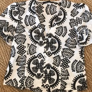 ZARA collection eyelet blouse